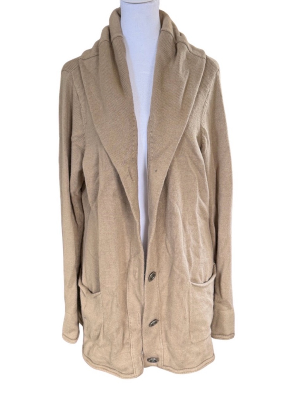 J. Jill Tan Open Front Cardigan